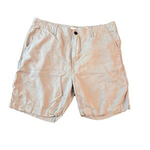 Lucky Brand Men’s Shorts 36 Linen Blend Khaki